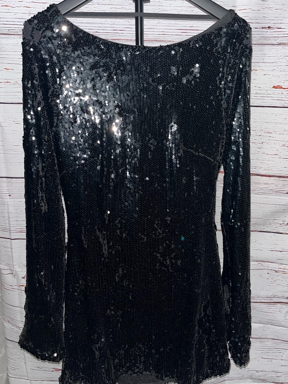 Princess Polly Black Sequin Mini Dress